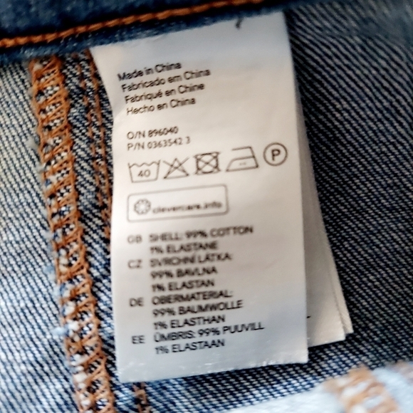 H&M A-Line Denim Skirt Button Front Sz 4 Hi Waiste - Picture 4 of 11